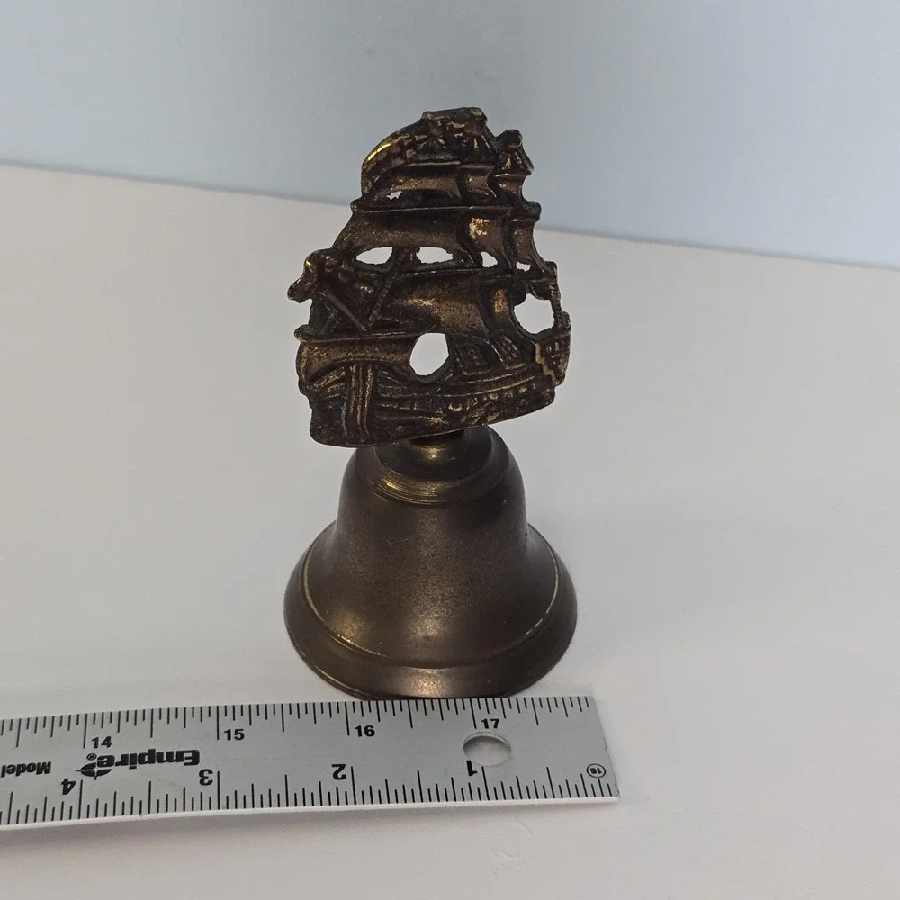 Vintage Solid Brass Ship Bell 4.75